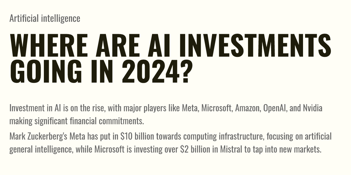 Where are AI Investments Going in 2025? Briefly