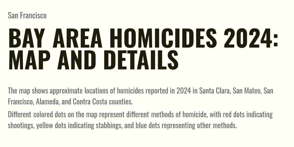 Bay Area homicides 2024 Map and details Briefly