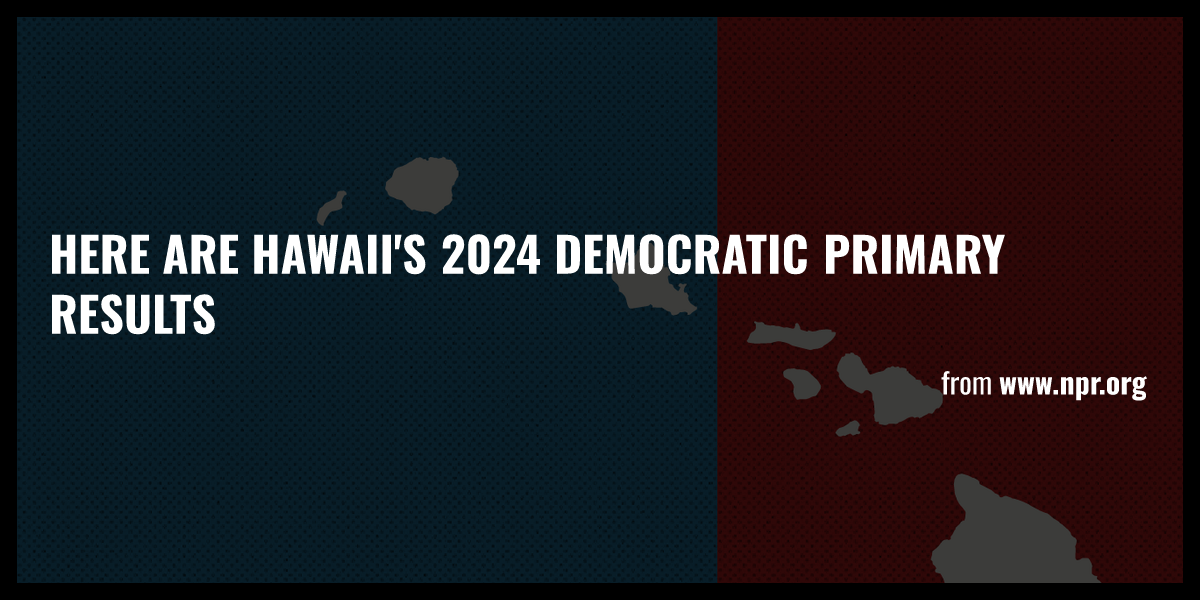 Here Are Hawaii's 2024 Democratic Primary Results - Briefly