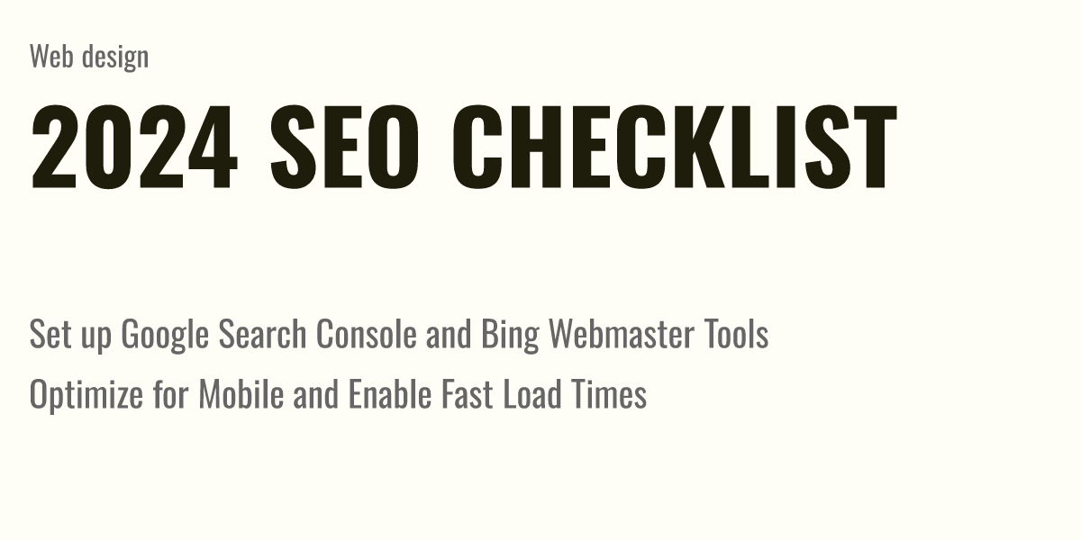 2024 SEO Checklist Briefly